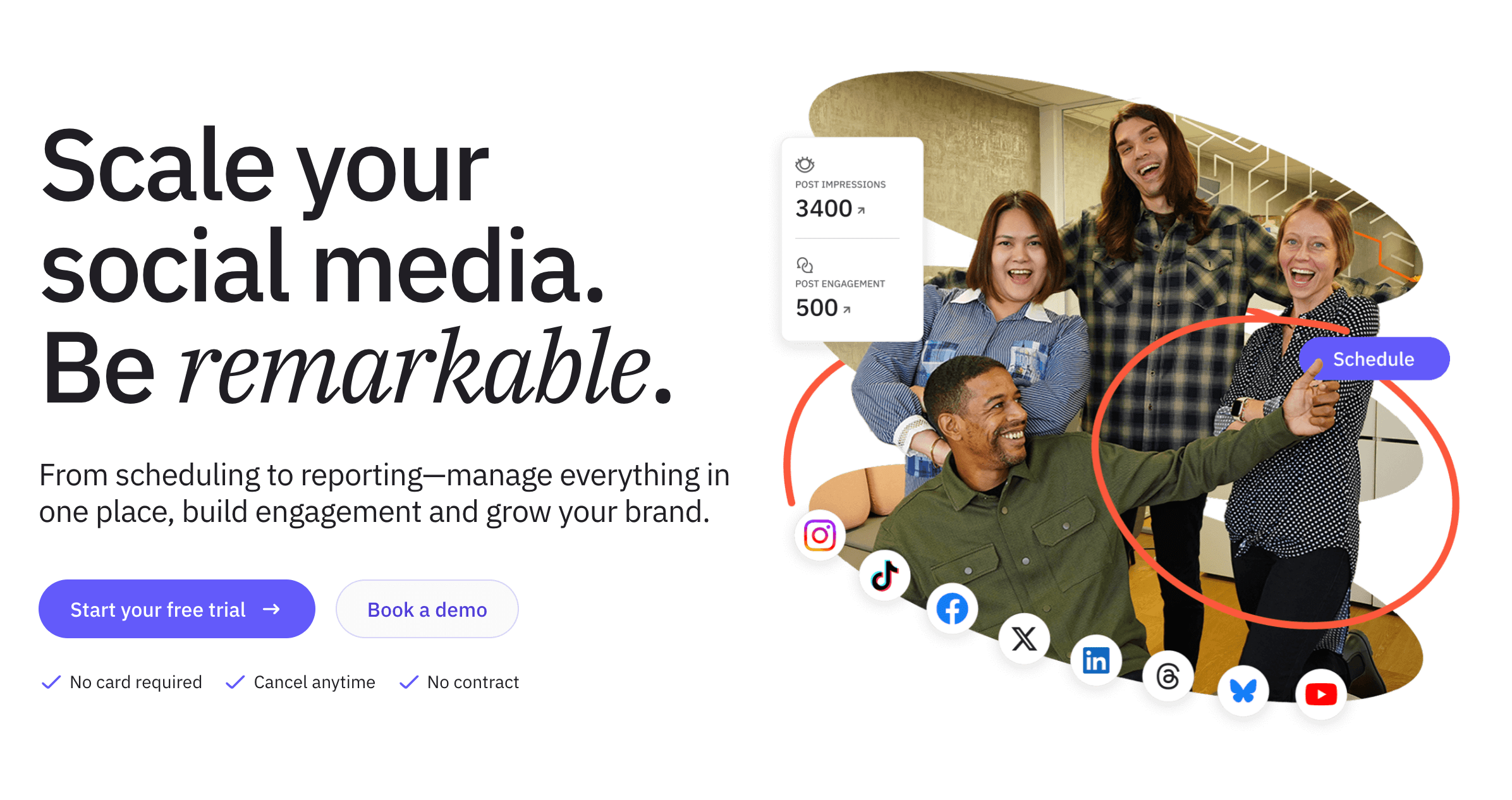 Sendible agency-focused social media management platform with client dashboard